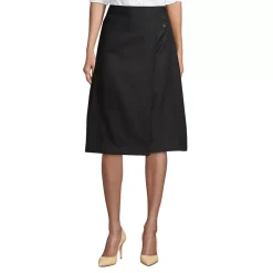 School Uniform Girls Solid A-line Skirt Below the Knee