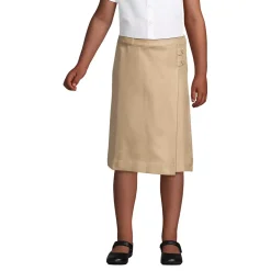 School Uniform Girls Solid A-line Skirt Below the Knee