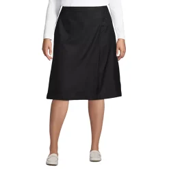 School Uniform Girls Solid A-line Skirt Below the Knee