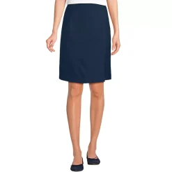 School Uniform Girls Solid A Line Tab Skort Top of Knee