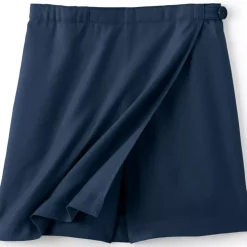 School Uniform Girls Solid A Line Tab Skort Top of Knee