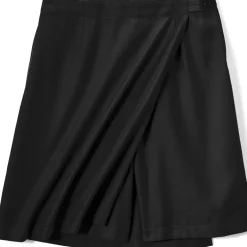 School Uniform Girls Solid A Line Tab Skort Top of Knee