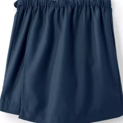 School Uniform Girls Solid A Line Tab Skort Top of Knee