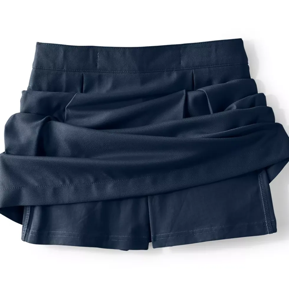 School Uniform Girls Solid Pleated Skort Top of Knee
