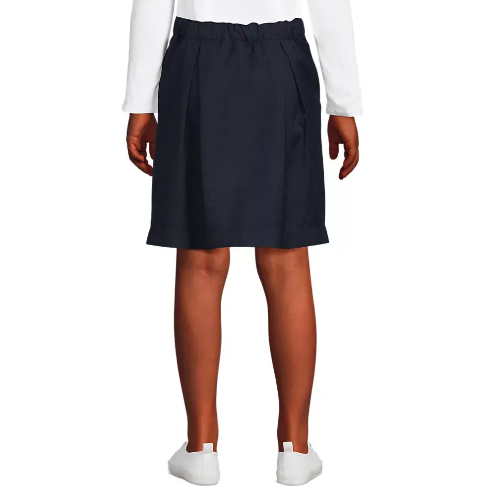 School Uniform Girls Solid Pleated Skort Top of Knee