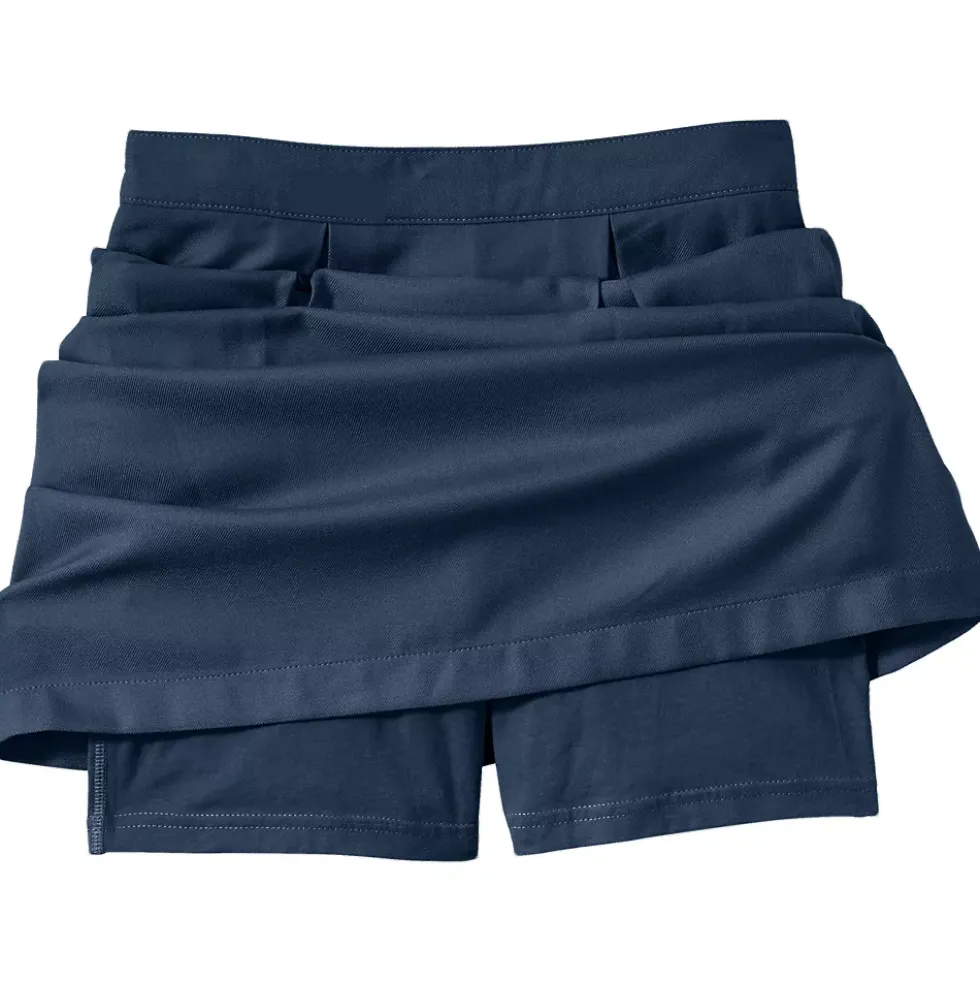 School Uniform Girls Solid Pleated Skort Top of Knee