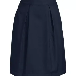 School Uniform Girls Solid Pleated Skort Top of Knee