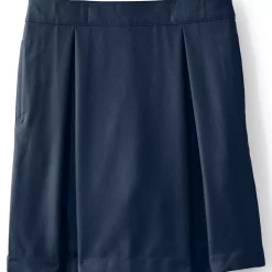School Uniform Girls Solid Pleated Skort Top of Knee
