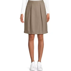 School Uniform Girls Solid Pleated Skort Top of Knee
