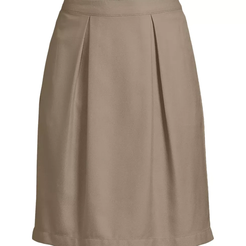 School Uniform Girls Solid Pleated Skort Top of Knee