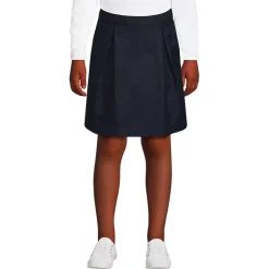 School Uniform Girls Solid Pleated Skort Top of Knee
