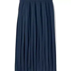 School Uniform Girls Solid Pleated Skirt Ankle Length