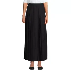 School Uniform Girls Solid Pleated Skirt Ankle Length