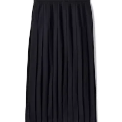 School Uniform Girls Solid Pleated Skirt Ankle Length