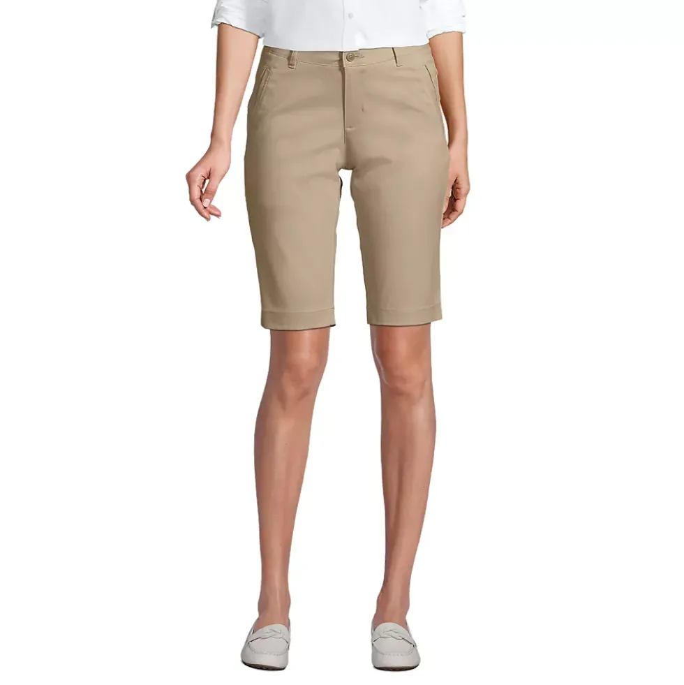 School Uniform Girls Stretch Chino Bermuda Shorts