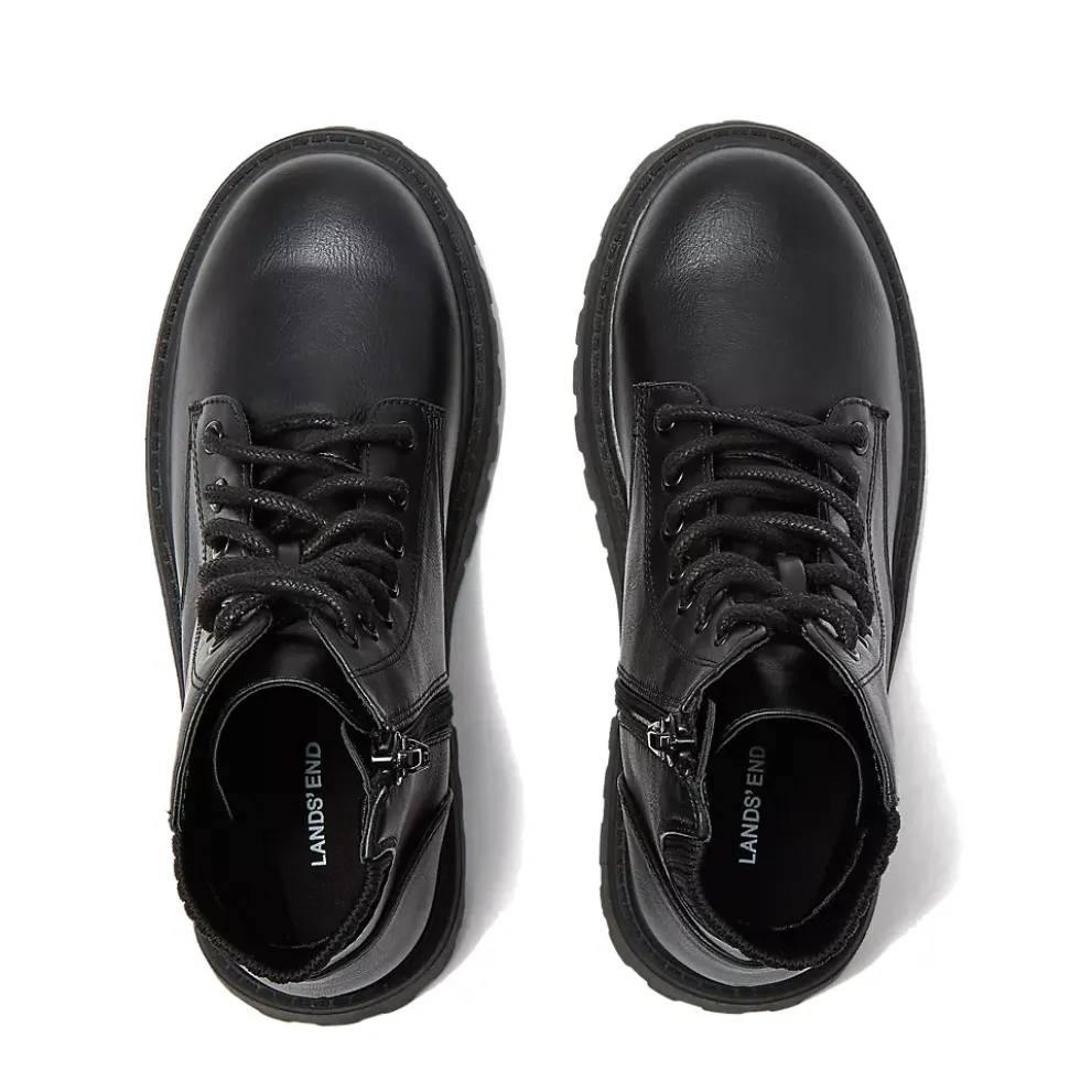 School Uniform Girls Zip Up Lugged Boots