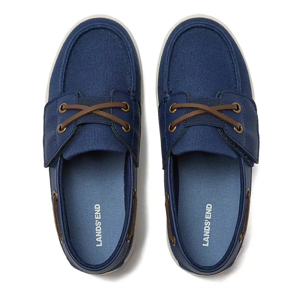 School Uniform Kids Canvas Easy On Boat Shoes