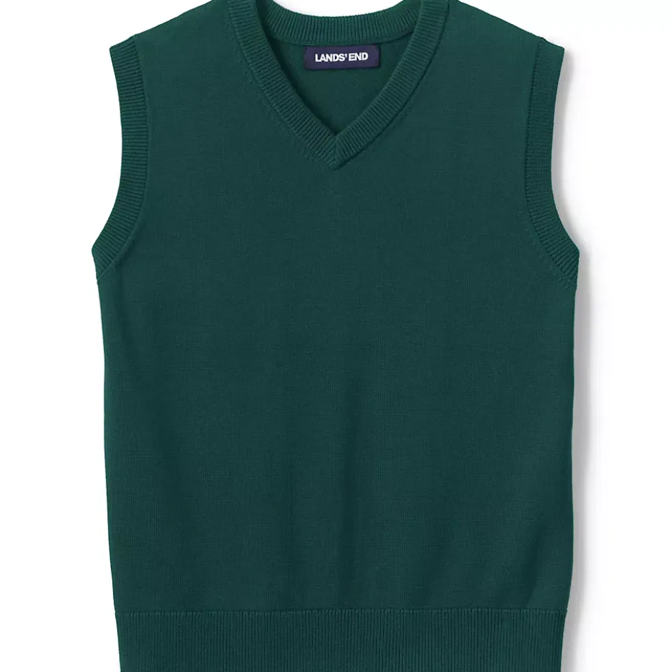 School Uniform Kids Cotton Modal Fine Gauge Sweater Vest