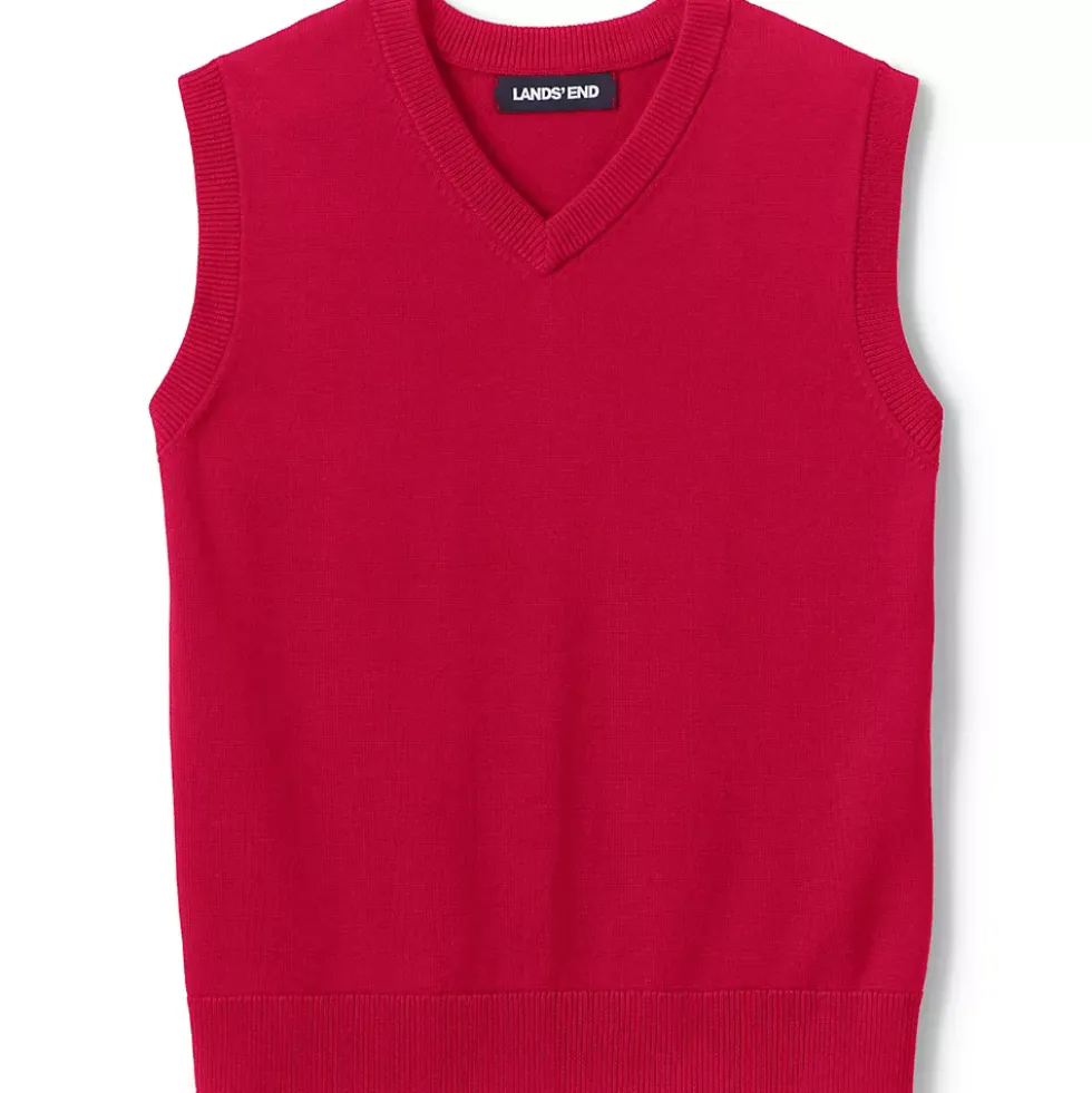 School Uniform Kids Cotton Modal Fine Gauge Sweater Vest