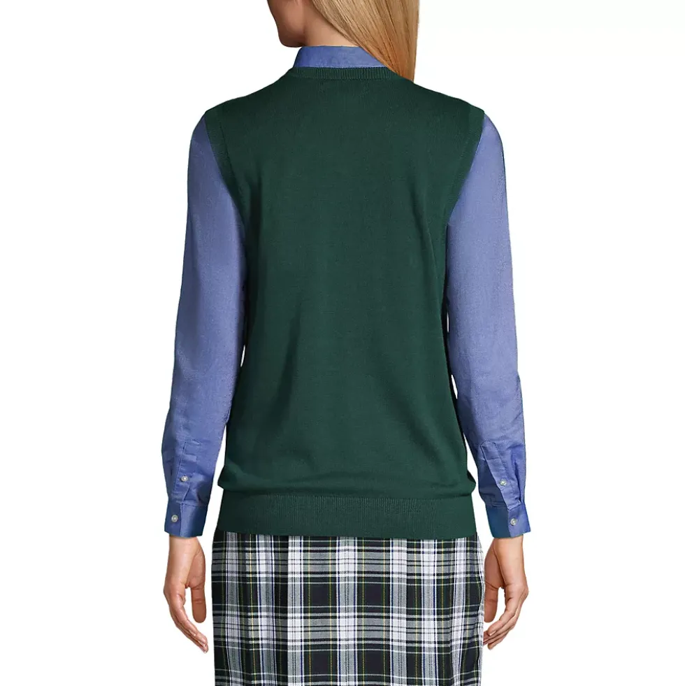 School Uniform Kids Cotton Modal Fine Gauge Sweater Vest