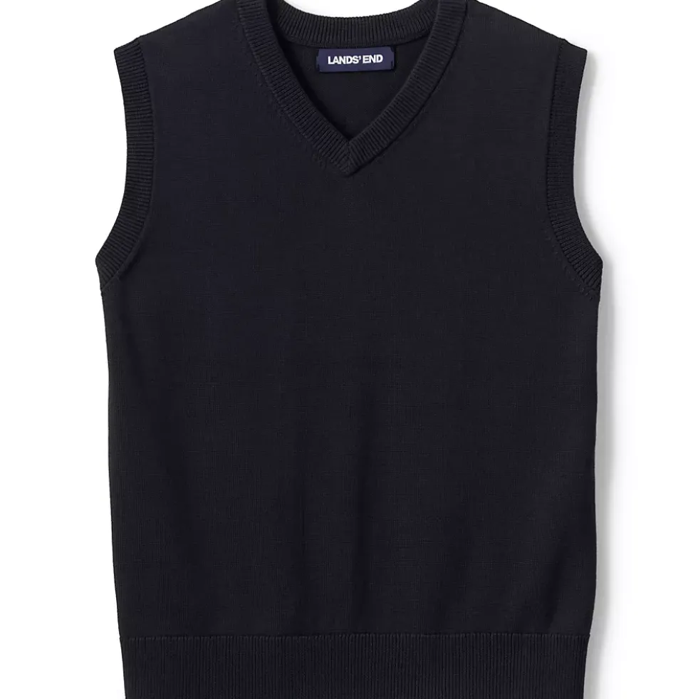School Uniform Kids Cotton Modal Fine Gauge Sweater Vest