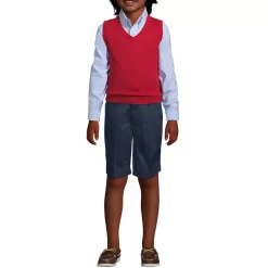 School Uniform Kids Cotton Modal Fine Gauge Sweater Vest