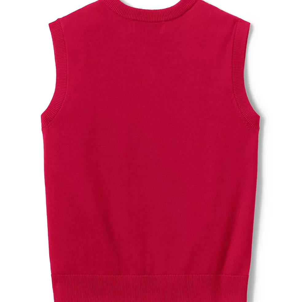 School Uniform Kids Cotton Modal Fine Gauge Sweater Vest