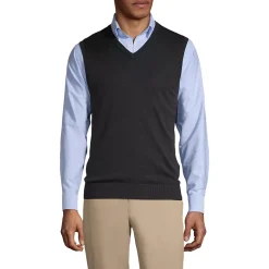 School Uniform Kids Cotton Modal Fine Gauge Sweater Vest