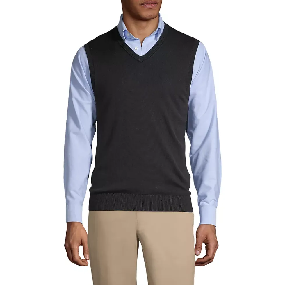 School Uniform Kids Cotton Modal Fine Gauge Sweater Vest