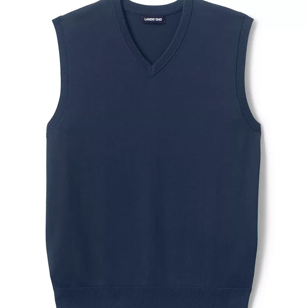 School Uniform Kids Cotton Modal Fine Gauge Sweater Vest