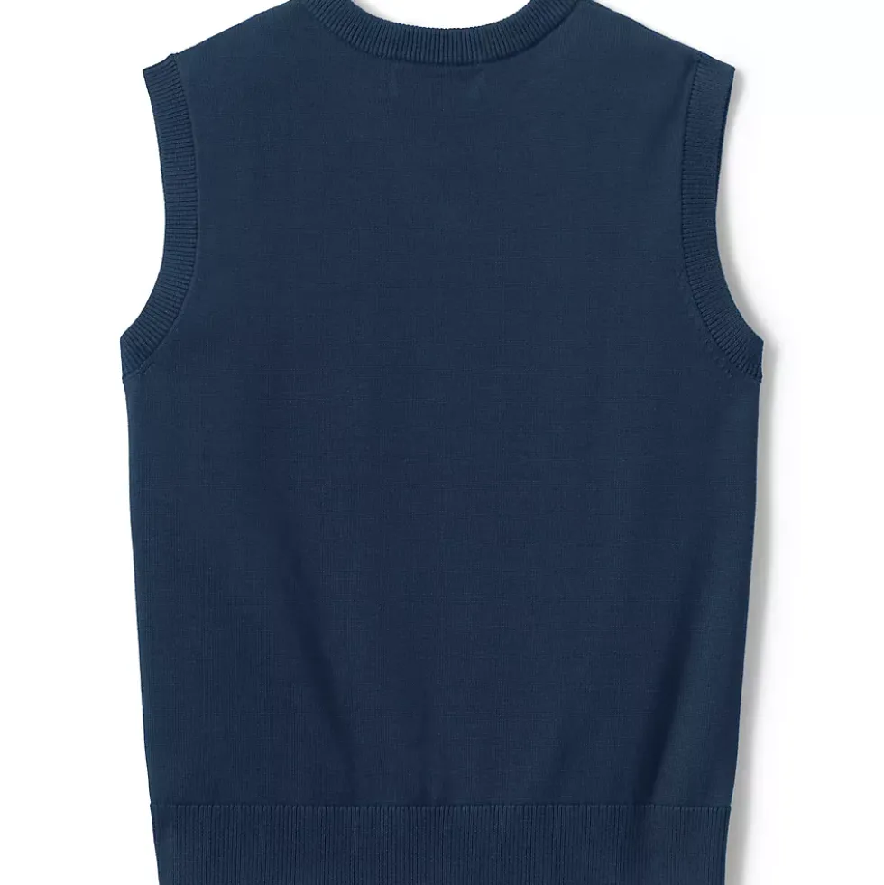 School Uniform Kids Cotton Modal Fine Gauge Sweater Vest
