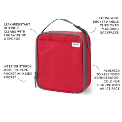 School Uniform Kids Insulated EZ Wipe Lunch Box