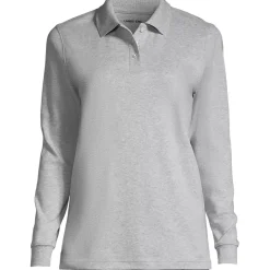 School Uniform Kids Long Sleeve Interlock Polo Shirt
