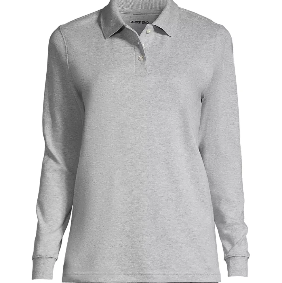 School Uniform Kids Long Sleeve Interlock Polo Shirt