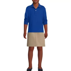 School Uniform Kids Long Sleeve Interlock Polo Shirt