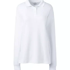 School Uniform Kids Long Sleeve Interlock Polo Shirt