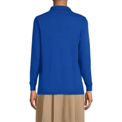 School Uniform Kids Long Sleeve Interlock Polo Shirt