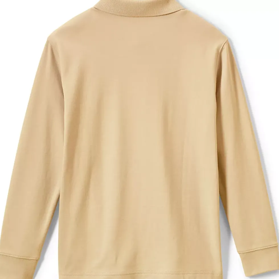 School Uniform Kids Long Sleeve Interlock Polo Shirt