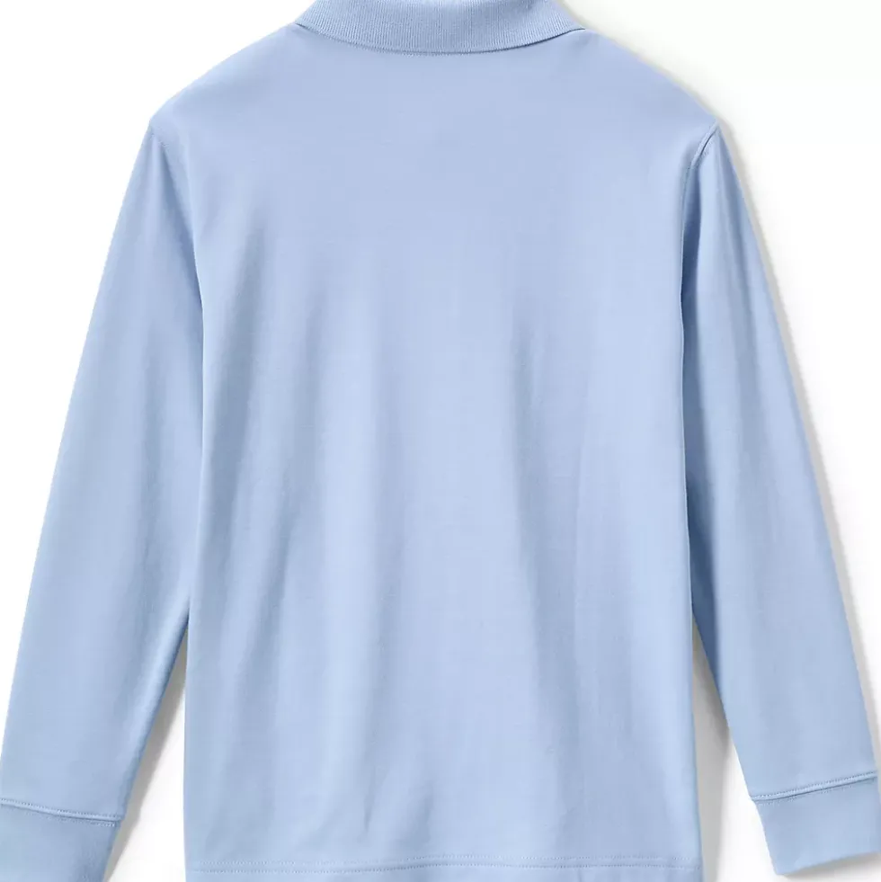 School Uniform Kids Long Sleeve Interlock Polo Shirt