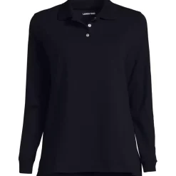School Uniform Kids Long Sleeve Interlock Polo Shirt