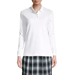 School Uniform Kids Long Sleeve Interlock Polo Shirt