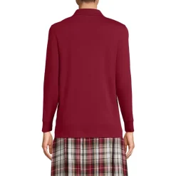 School Uniform Kids Long Sleeve Interlock Polo Shirt