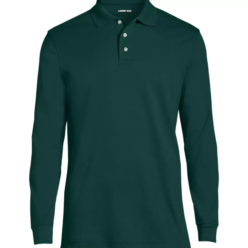 School Uniform Kids Long Sleeve Interlock Polo Shirt
