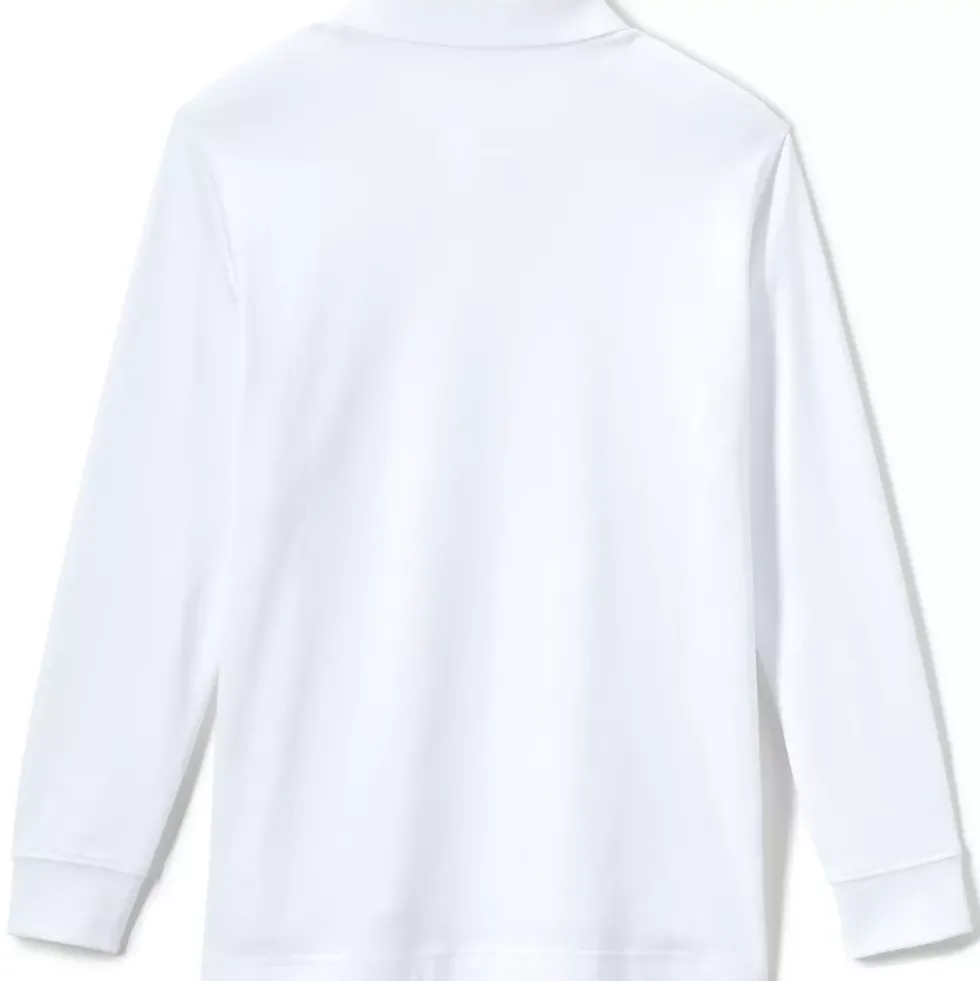 School Uniform Kids Long Sleeve Interlock Polo Shirt