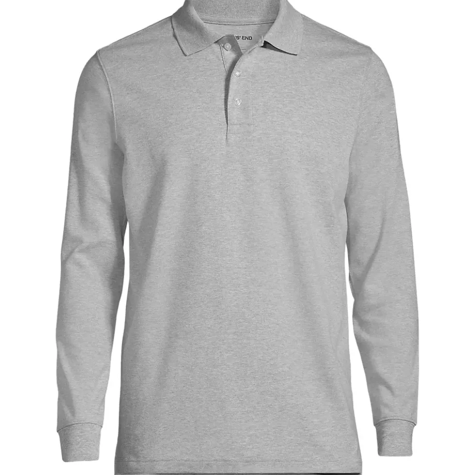 School Uniform Kids Long Sleeve Interlock Polo Shirt