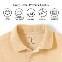 School Uniform Kids Long Sleeve Interlock Polo Shirt