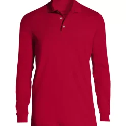 School Uniform Kids Long Sleeve Interlock Polo Shirt