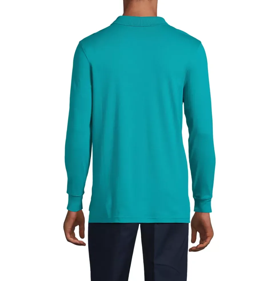 School Uniform Kids Long Sleeve Interlock Polo Shirt