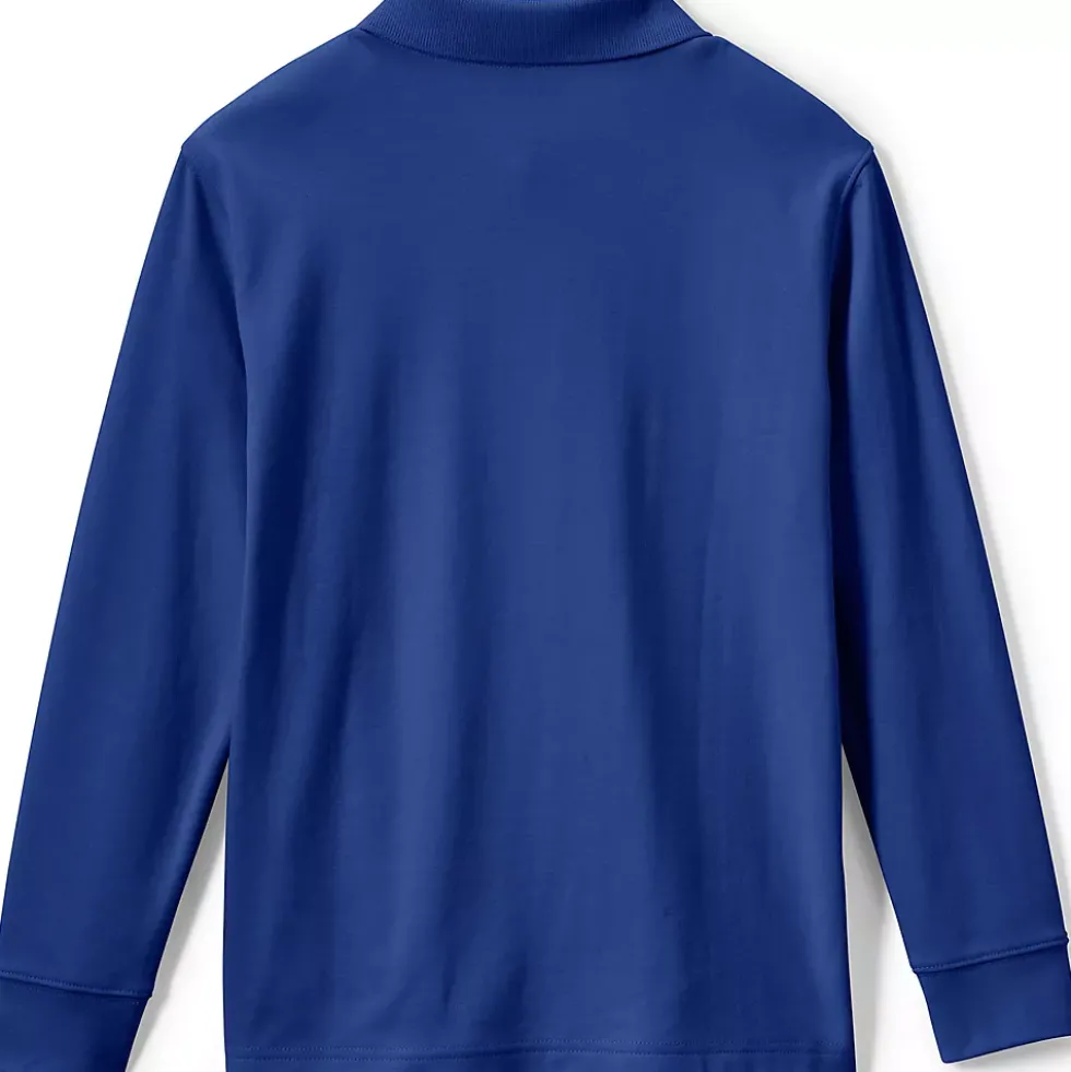 School Uniform Kids Long Sleeve Interlock Polo Shirt