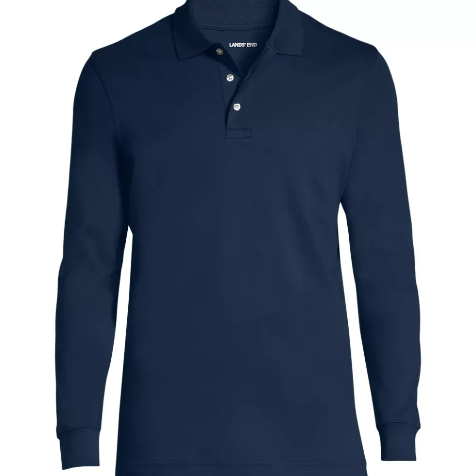 School Uniform Kids Long Sleeve Interlock Polo Shirt
